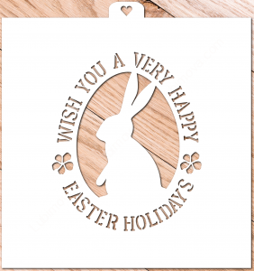 Трафарет "Easter with Bunny. Пасхальный с зайчиком"