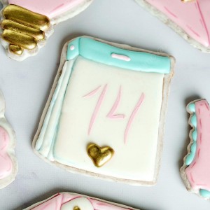 Календарик с 14 февраля. Форма для пряников с трафаретом.