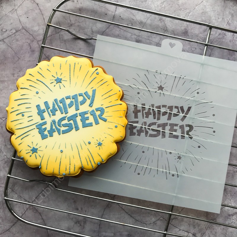 Трафарет "Happy Easter. Счастливой пасхи"