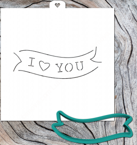 Трафарет+форма «Лента Love you»