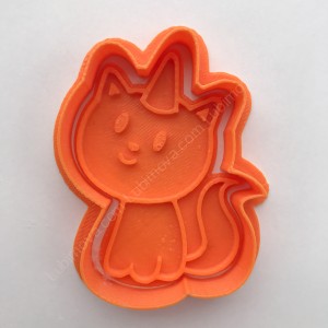 Штамп+резак «Кошечка единорог сидит»