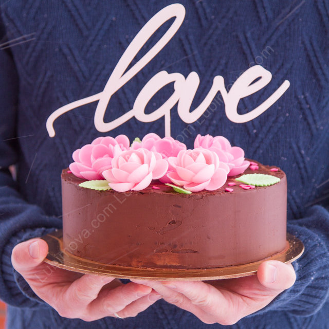 Топпер для торта "Love" каллиграфик