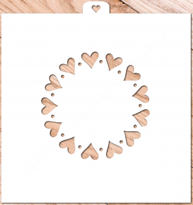 Трафарет «Рамка из сердец»