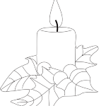 Форма "Свеча с листьями"