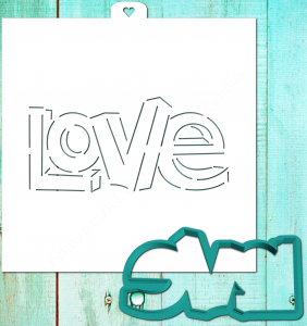 Трафарет+форма «LOVE 3D»