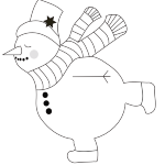 Форма "Снеговик на коньках"