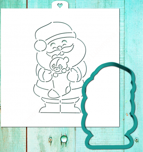 Трафарет+форма «Дедушка мороз 3»