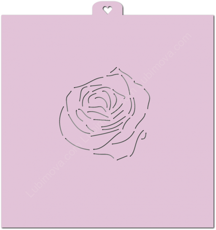 Трафарет «Цветок Роза №2»