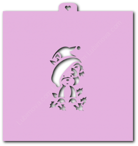 Трафарет «Рождественский песик 3»