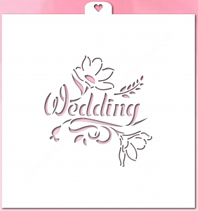 Трафарет "Wedding with flowers"