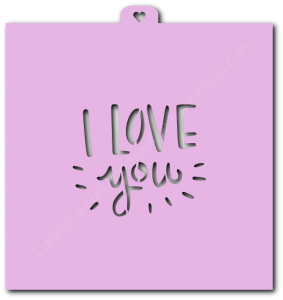 Трафарет «Love you 3»