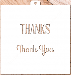 Трафарет "THANKS, thank you"